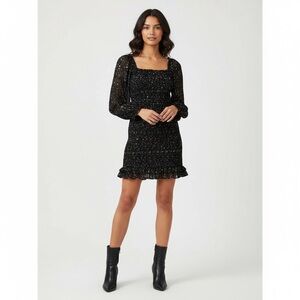 Altar'd State black dress with a silver star pattern Dress